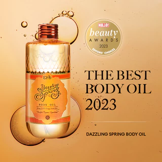 Erb Dazzling Spring Body Oil 230ml. บอดี้ออยล์ ทาผิวโกลว์ กลิ่นสวีทออเรนจ์ ผิวชุ่มชื้น หอมดอกพรีเซีย