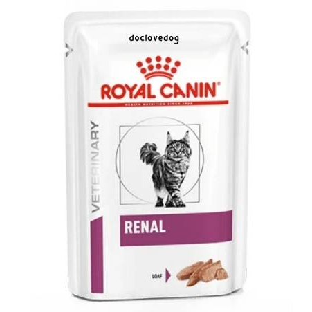 Royal Canin Renal Loaf Pouch อาหารแมว ชนิดเปียก ประกอบการรักษาโรคไต 85g.