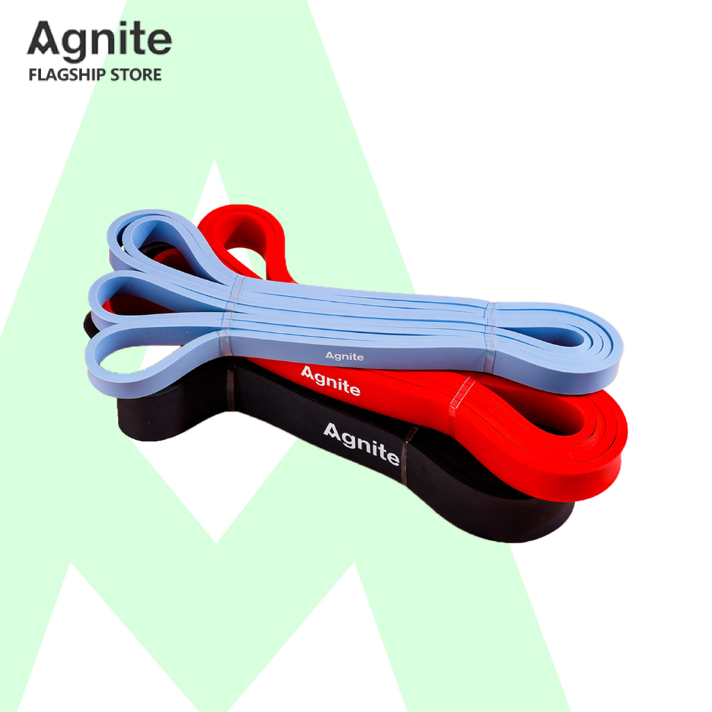 Agnite ยางยืดออกกำลังกาย เชือกยืดออกกำลังกาย ยางโยคะ ยางออกกำลังกาย 4ระดับแรงต้าน ทนทาน Exercise Bands