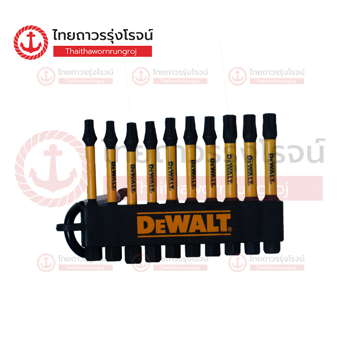 DEWALT DT7275 ชุดดอกไขควง PH2 Flex Torg ปลอกแม่เหล็ก 57mm รุ่น DT7275-QZ (10ชิ้น) |ชุด| TTR Store
