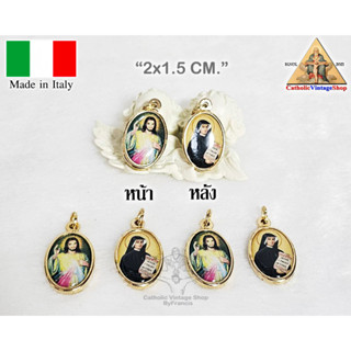 จี้สร้อย จี้พระคริสต์ พระเยซู พระเมตตา นักบุญโฟสติน่า  คาทอลิก Divine Mercy Catholic Jesus Pendant Saint faustina