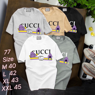 เสื้อยืดแขนสั้น GUCCI 🔖 Unisex 👱🏻‍♂️👩🏼‍🦰 cotton 💯 ผ้านุ่ม ใส่สบายตัว พร้อมส่งจากไทย 🚚 ร้านค้าจัดส่งไว