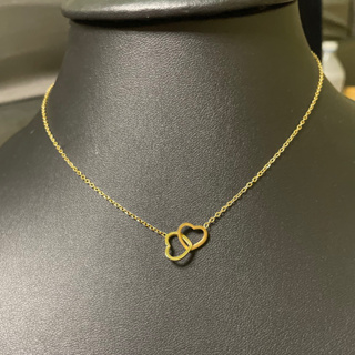 lovely necklace stainless steel |สร้อยคอหัวใจคล้องงานสแตนเลส ไม่ลอกไม่ดำ โดนน้ำโดนเหงื่อได้ ส่งจากไทย🚩