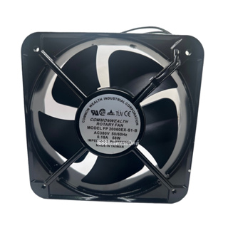 พัดลม 8นิ้ว COMMONWEALTH ROTARY FAN MODEL FP 20060EX-S1-B AC380V 50/60Hz 0.18A 58W IMPEDANCE PROTECTED MADE IN TAIWAN