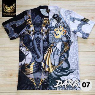 DARK 07 YAKZA เสื้อแขนสั้น เสื้อแขนยาว คอกลม เลือกได้ทั้ง 2 แบบ เสื้อยืด ผ้าลื่น