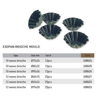 330621 Exopan Brioche Mold 12 Wave