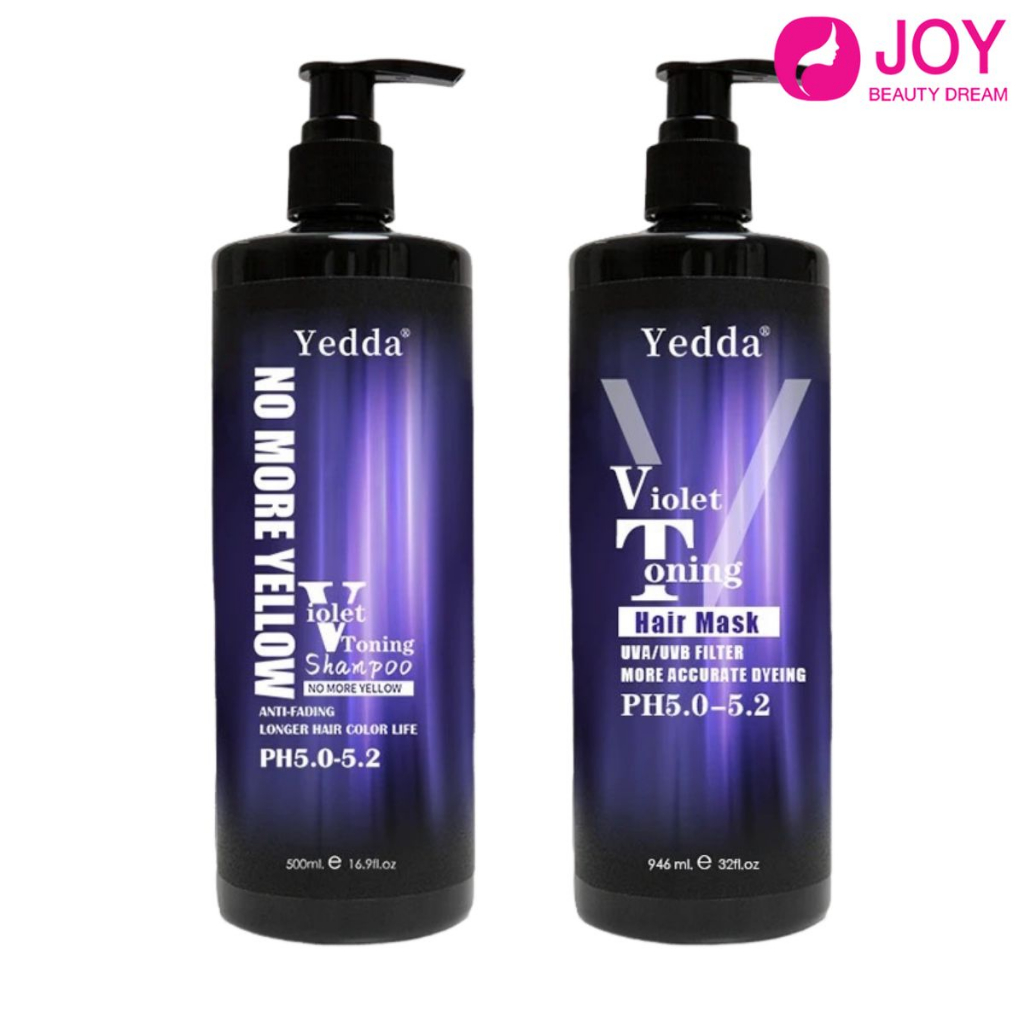 (พร้อมส่ง) แชมพู/มาร์คม่วงYedda (หักล้างไรเหลือง) 500 ml.