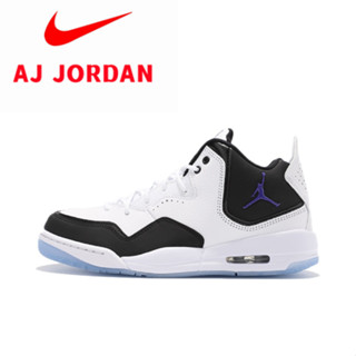 Air Jordan Courtside 23 Concord、รองเท้าบาสเก็ตบอลวินเทจขาวดำ