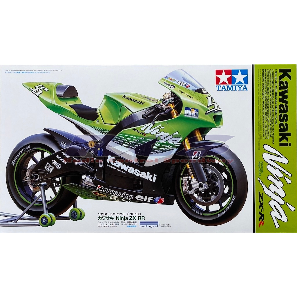 🏆 TAMIYA 14109 ชุดประกอบจำลองมาตราส่วน 1:12 Kawasaki Ninja ZX-RR โมเดลประกอบ ต้องไปสร้างและทำสีเอง