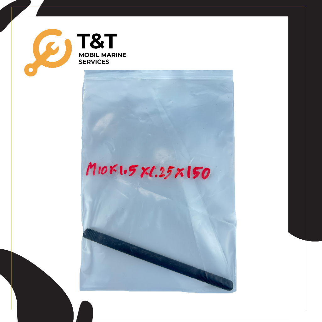 น็อต M10X1.5X1.25X150 เป็นน้อตสถัดมีเกลียวสองด้าน