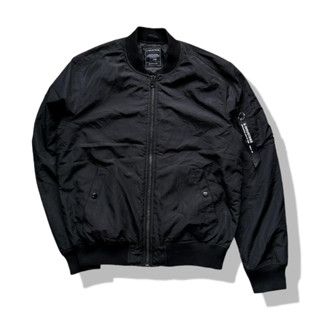 G Industries Giordano Black Bomber Flight Jacket รอบอก 46”