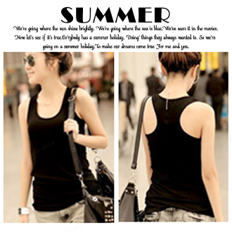 เสื้อกล้าม สายเดี่ยว ซับใน ผู้หญิง หลังเว้า