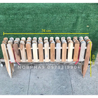 ราคายกมัด#รั้วสนามไม้สักแท้ 1มัดได้5แผง ยาวรวมทั้งหมด350cm