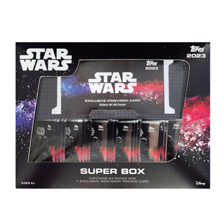 Topps 2023 Star Wars Super Box - Topps Collection / การ์ดสะสม สตาร์วอร์ ซุปเปอร์บ๊อกซ์ (1 กล่องมี 24 ซอง - 1 ซองมีการ์ด 7 ใบ)