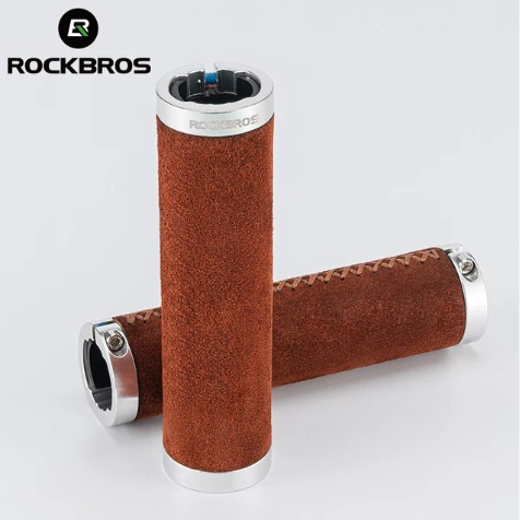 ปลอกมือ ROCKBROS 40720004001 RM02 Grips หนัง Handle Bar Grip Ergonomics Handlebar Grip กันกระแทก Dual Lock Non-Slip