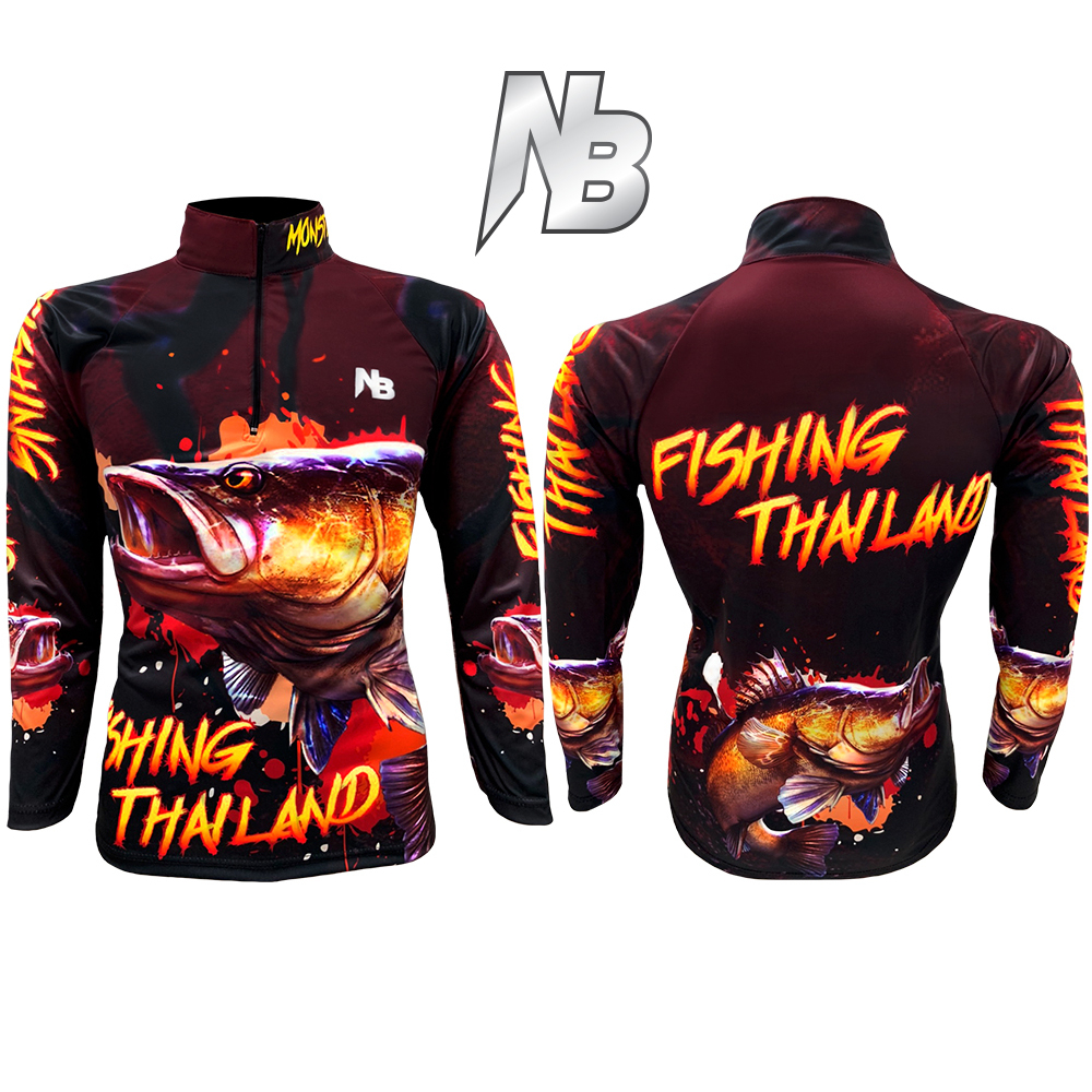 เสื้อตกปลา,ปั่นจักรยาน Set สี 11 Fishing Thailand มีให้เลือก 4 สี (สินค้าพร้อมจัดส่ง) ป้องกันแสง UV