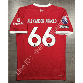 เสื้อฟุตบอล เกรด player ลิเวอร์พูล Home เหย้า 2023/24 อาร์ม EPL 66 ALEXANDER-ARNOLD