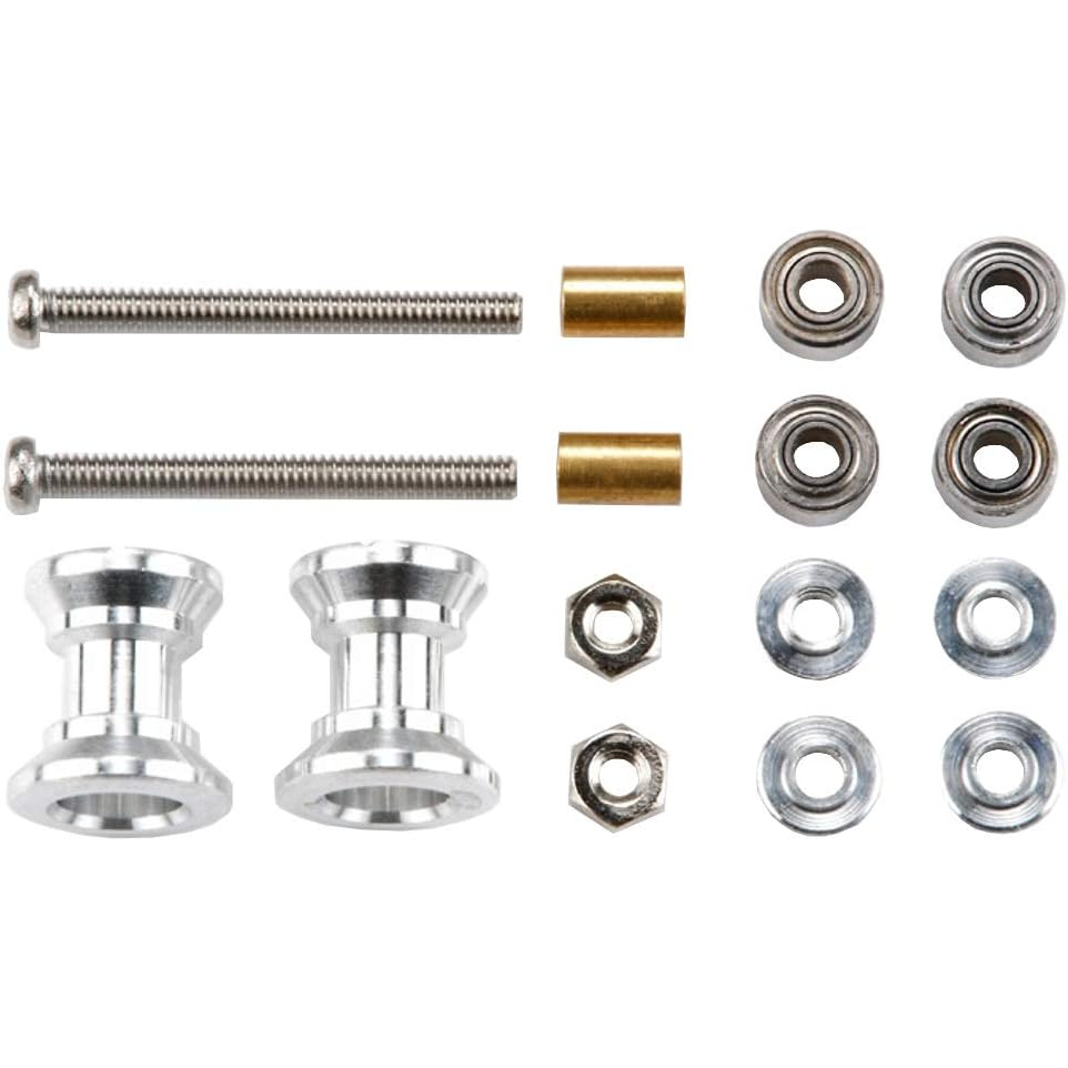 โรลถ้วย 8-9mm (สีเงิน) <Tamiya 15403 - Double Aluminum Rollers (9-8mm.)>