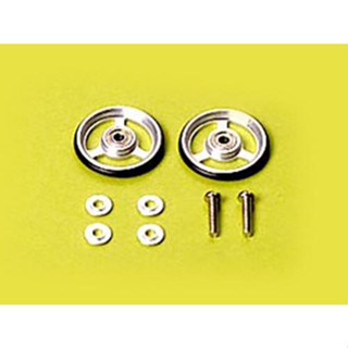 โรล3ก้าน 17mm ขอบยาง &lt;Tamiya 15161 - 17mm Aluminum Ball-Race Rollers (3-Spoke Type)&gt;