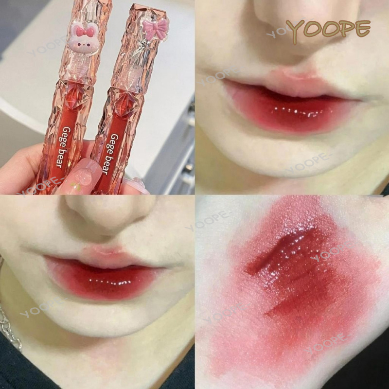 ลิปสติก สีชัด กันน้ำ เคลือบริมฝีปาก 6 สี ติดทน ใช้ได้ทั้งปากและแก้ม Mirror Lip glaze ลิปกลอส ลิปไม่ติดแมสก์