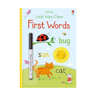 Usborne books Little wipe-clean first words  3Y+หนังสือ Little wipe-clean first words สำหรับเด็ก 3 ปีขึ้นไป