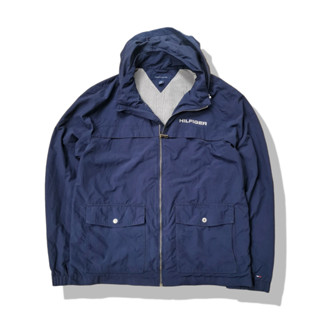 Tommy Hilfiger Navy Blues Hooded Jacket รอบอก 46”