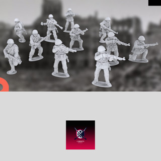 WWII Early war Polish Infantry -3d print miniature boardgame model war game