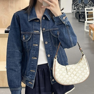 CELINE DENIM  เสื้อยีนส์ แจ็คเก็ต ยีนส์ฟอก สีสวย แต่งหมุด วีลีน เซลีน