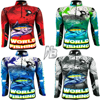 เสื้อตกปลา,ปั่นจักรยาน Tuna World Fishing ป้องกัน UV