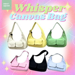 🌻[พร้อมส่ง] CV กระเป๋าถือแฟชั่นผู้หญิง ผ้าแคนวาส Whisper Canvas Bag สะพายไหล่