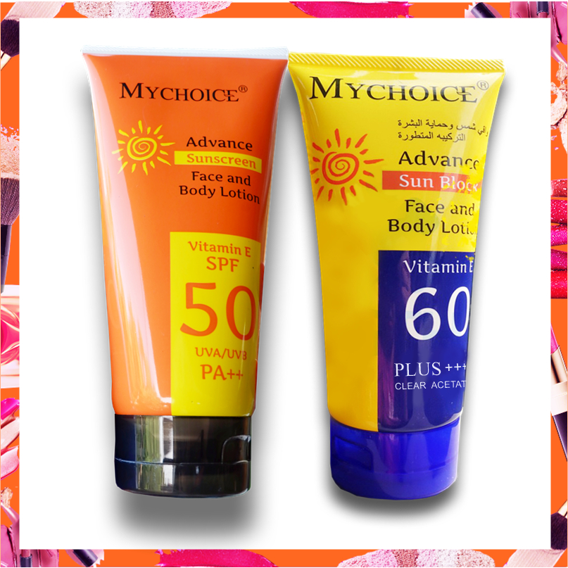 ✅Mychoice โลชั่นกันแดด มายช้อยส์ กันแดด 50 PA+++ UVA / UVB Vitamin-E ขนาด 150กรัม