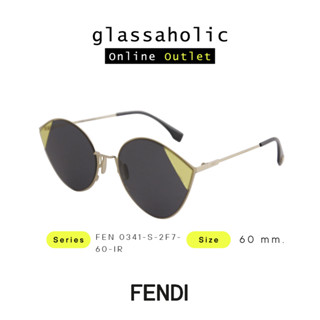 [ลดกระหน่ำ] แว่นกันแดด FENDI รุ่น FEN 0341-S ทรงCat Eye สีดำทอง เกร๋ๆ