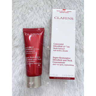 ⭐️Clarins Super Restorative Decollete and Neck Concentrate 75 มล. ผลิต 07/2565 ⭐️สินค้ามีกล่องฉลากไทย