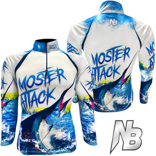 เสื้อตกปลา,ปั่นจักรยาน FG Sky Marlin Moster Attack ป้องกันแสง UV