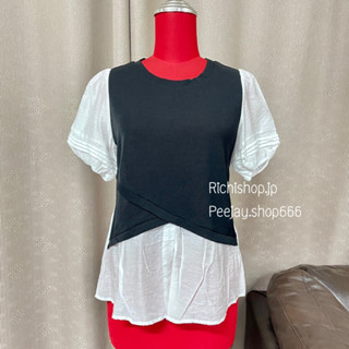 ✨ RICHISHOP.JP มือ 2 สภาพดี เสื้อขาวดำ เสื้อใส่สบาย