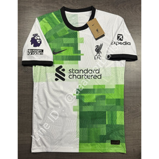 เสื้อฟุตบอล เกรด player ลิเวอร์พูล Away เยือน 2023/24 อาร์ม EPL NO ROOM