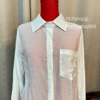 ✨ RICHISHOP.JP มือ 2 สภาพดี เสื้อเชิ้ตบาง โชว์หลัง ผูกหลัง