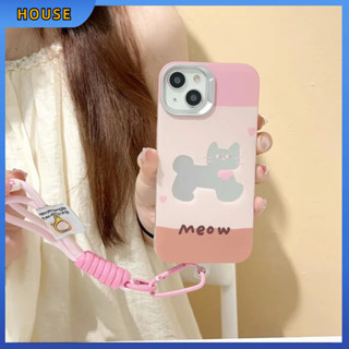 💲คูปองเคลม💲เคสไอโ case for iphone 11 12 ลูกสุนัขโดปามีน เคส 14 13 12 11 pro max การชุบด้วยไฟฟ้าป้องกันการตก