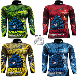 เสื้อตกปลา,ปั่นจักรยาน Monster Fishing Attack ป้องกันแสง UV