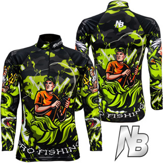 เสื้อตกปลา,ปั่นจักรยาน MD Green Pro Fishing ป้องกันแสง UV