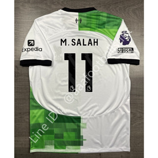 เสื้อฟุตบอล เกรด แฟนบอล ลิเวอร์พูล Away เยือน 2023/24 อาร์ม EPL 11 M.SALAH