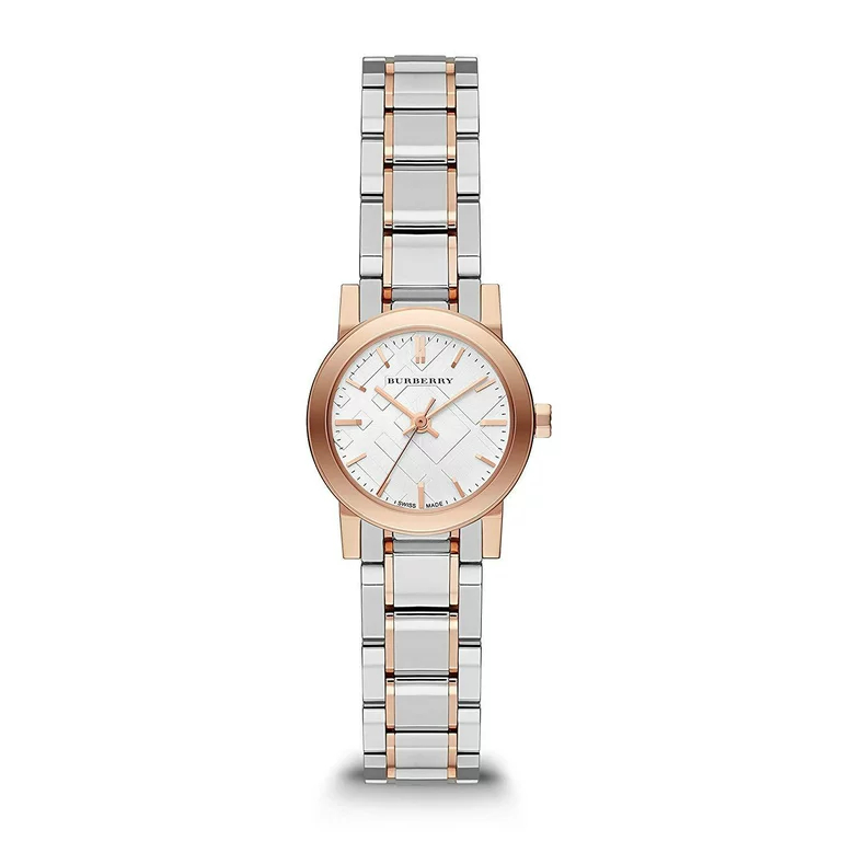 New Pre Burberry White Dial Rose Gold Ion-plated Bezel Ladies Watch BU9205 BU9213 BU9233 BU9224 26mm