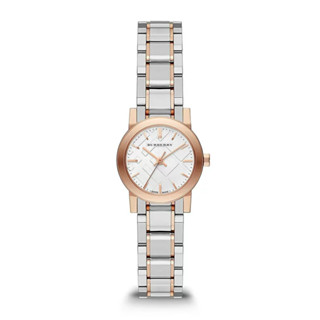 New Pre Burberry White Dial Rose Gold Ion-plated Bezel Ladies Watch BU9205 BU9213 BU9233 BU9224 26mm