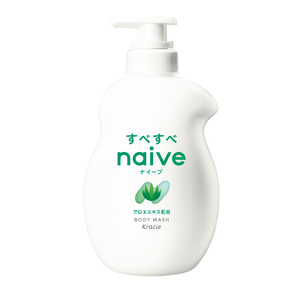 NAIVE BODY WASH (ALOE) 530 ML / ครีมอาบน้ำว่านห่างจรเข้ กลิ่นกรีน ฟลอรัล สูตรเพื่อผิวลื่น