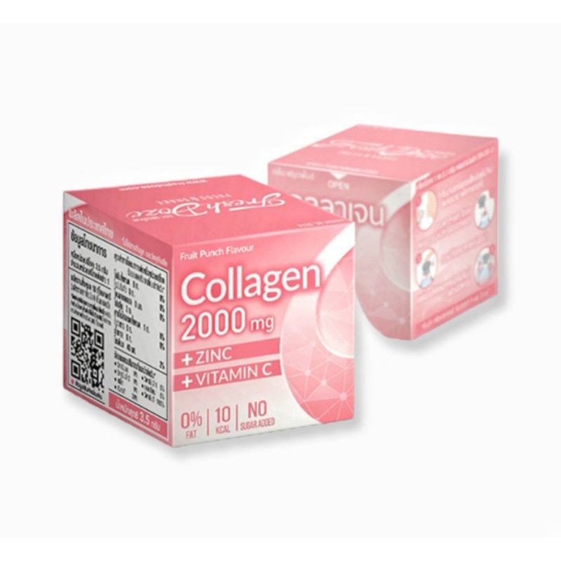 Fresh Doze Collagen เฟรชโดรส คอลาเจน กลิ่นฟรุ้ตพั้นช์ pack12