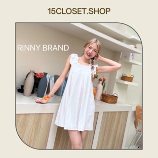 มินิเดรสสายเดี่ยวระบาย งานทรงปล่อย *Rinny Brand*