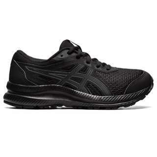 ASICS :  CONTEND 8 GS KIDS RUNNING เด็ก รองเท้าวิ่ง ของแท้  BLACK/CARRIER GREY