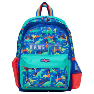 🎒Smiggle Backpacks Nursery bag กระเป๋าเป้ 🎒สมิกเกอร์ ขนาด 14-15 นิ้ว ลาย NAME DINOน้ำเงิน ส้ม พร้อมส่งในไทย 🛻