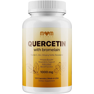 MOM NUTRIX Advanced Quercetin with Bromelain 1000 mg 120 Capsules สนับสนุนระบบภูมิคุ้มกัน สุขภาพหัวใจและหลอดเลือด