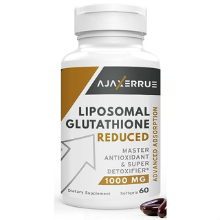 AJAXERRUE Liposomal Glutathione Reduced 1000 mg 60 capsules -exp.04/01/26- ต้านอนุมูลอิสระหลักสำหรับการดีท็อกซ์ตับ สมอง